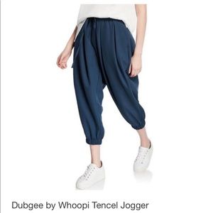 Dubgee by Whoopi tencel teal blue baggy jogger